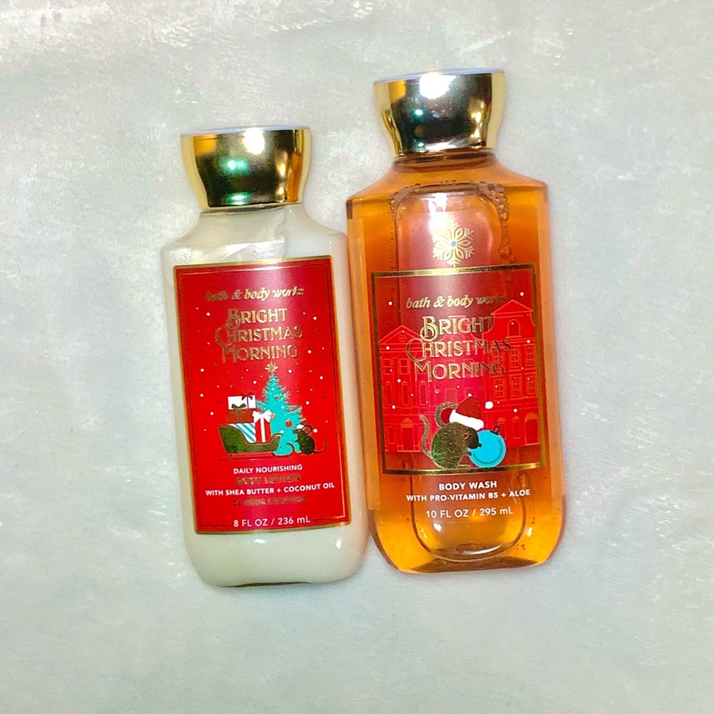 Bath & Body Works Bright Christmas Morning - Body Wash and Body Lotion Set